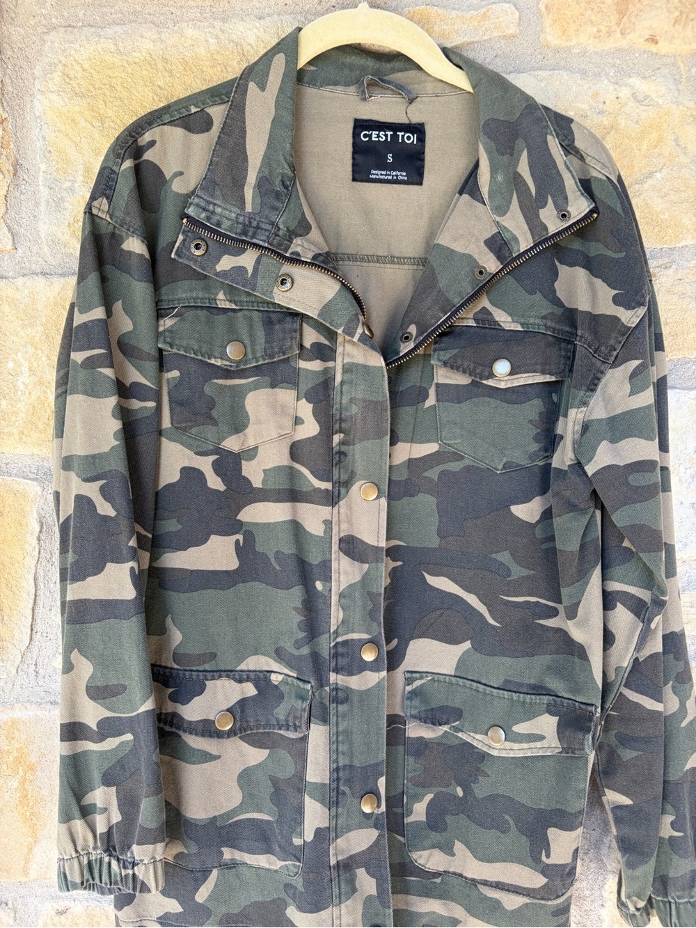 Women's Camouflage Utility Jacket - Green Camo